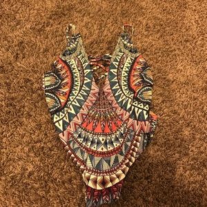 Colorful patterned one piece bathing suit❗️